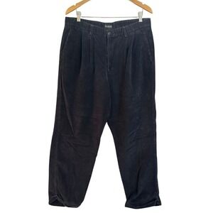 Dockers Recode Mens Navy Blue Pleated Corduroy Pants W36 L31 Cotton Tencel Blend